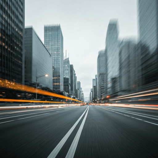 Abstract blurry city traffic